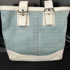 Coach Signature Canvas & Leather Tote